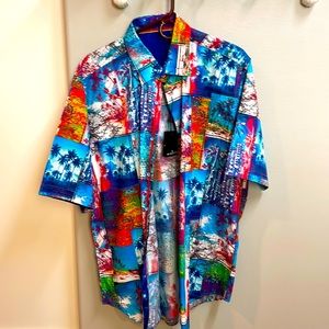 Bugatchi mens short sleeve shirt